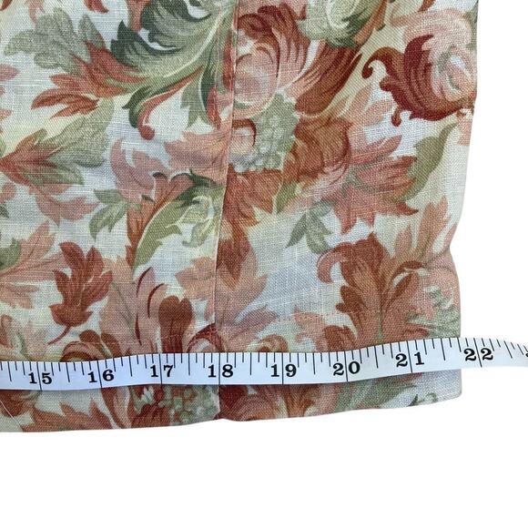 Saint Tropez West Vintage 90s Tapestry Print Trucker Jacket 100% Linen Sz L/XL - Picture 16 of 16